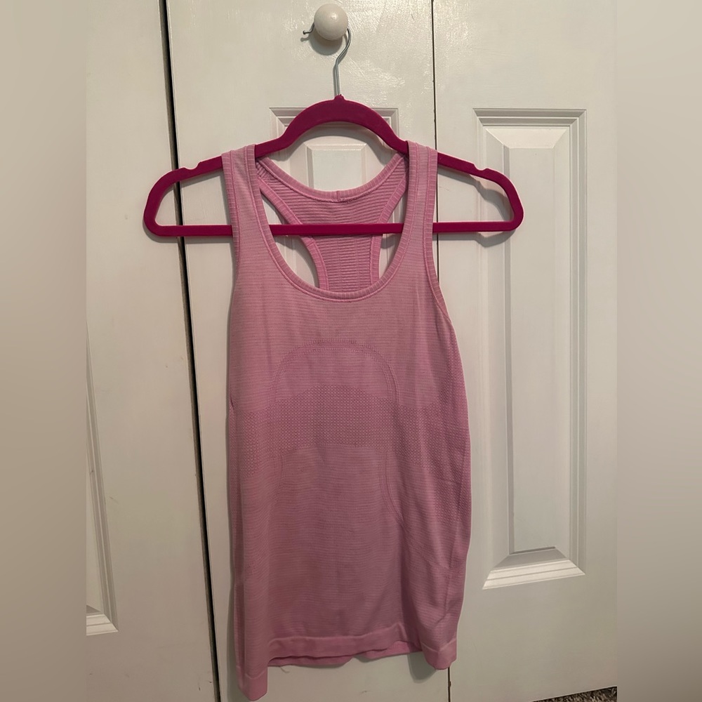 Pink lululemon swiftly tech tank